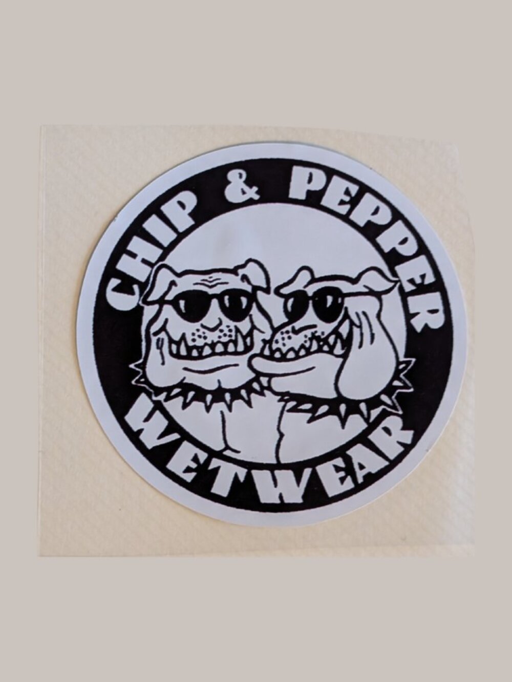 5/$25 Vintage Chip & Pepper Wetwear Bulldog Sticker 🐶🔥 90s Graphic Fashion